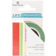 Paper House Productions Life Organized Summer Picnic Set of 2 Foil Accent Washi Tape Rolls for Scrapbooking and Crafts