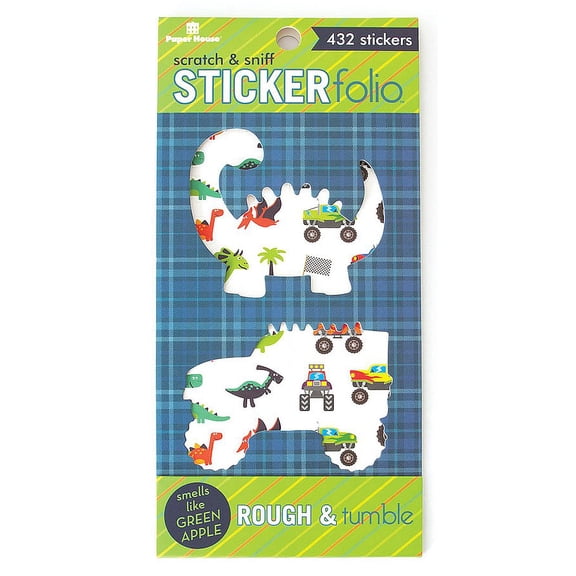 Paper House Productions Rough & Tumble Scratch & Sniff Sticker Folio for Crafts, Scrapbooking & Collecting