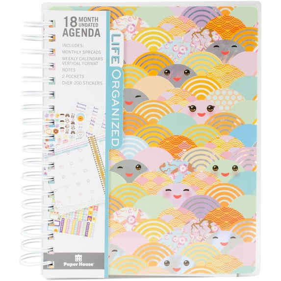 Paper House Spiral Bound Planner 7.5"X8.5"-Kawaii