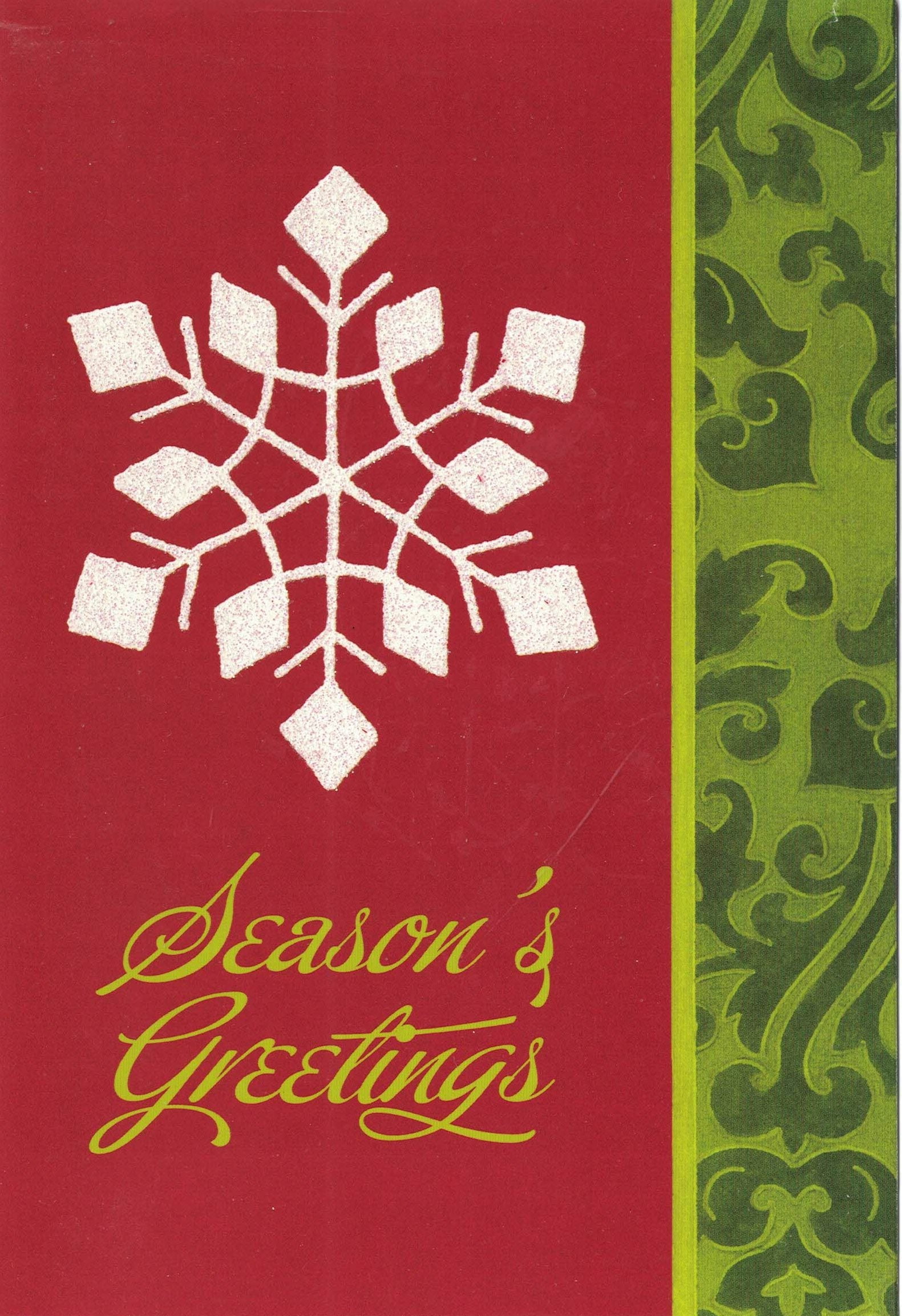 Paper Images Snowflake Glitter Seasons Greetings Boxed Holiday Cards