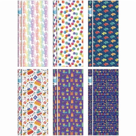 Paper Images Assorted Birthday Gift Wrap