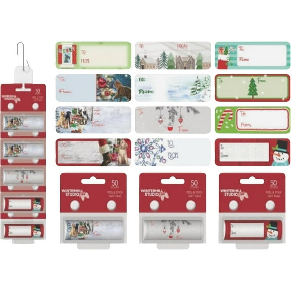 Paper Images Christmas Gift Tags (50-Pack) CTGR50CS-7 Pack of 50