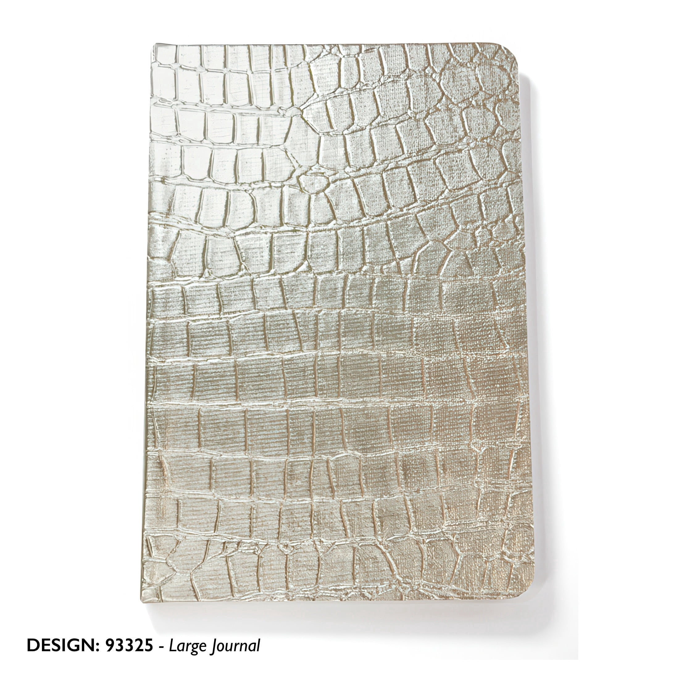 Viabella Silver Croc Standard Journals, Multi Color, 100 Pages, 3 Count, 3 Pack