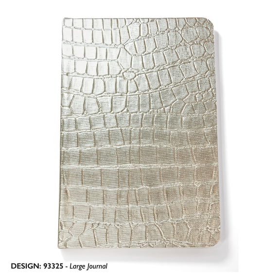 Viabella Silver Croc Standard Journals, Multi Color, 100 Pages, 3 Count, 3 Pack