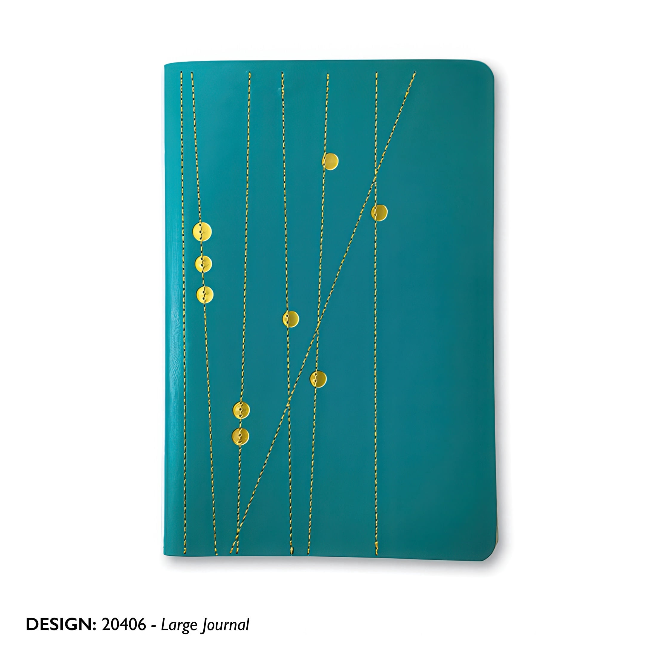 Viabella Paper Journal -Teal with stitching