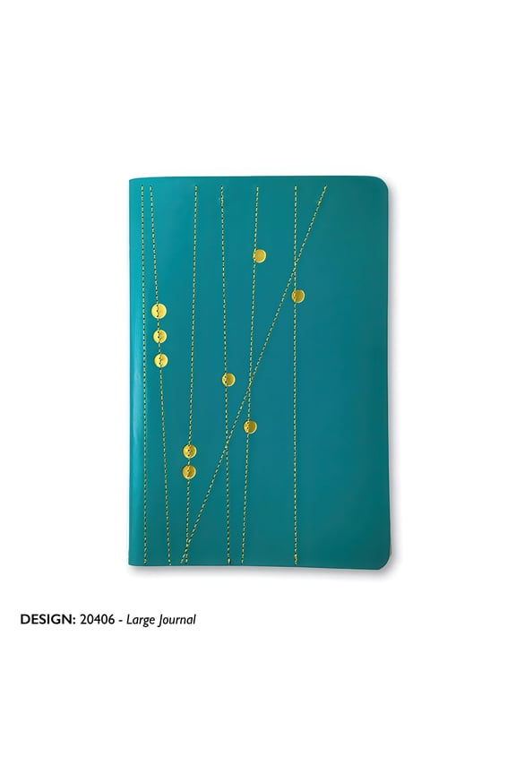 Paper Journal -Teal with stitching