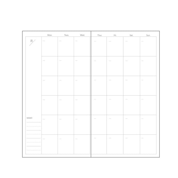 Paper Journal With 60 Sheets Monthly Plan Organiser Notebook Portable Planner For Professional Student