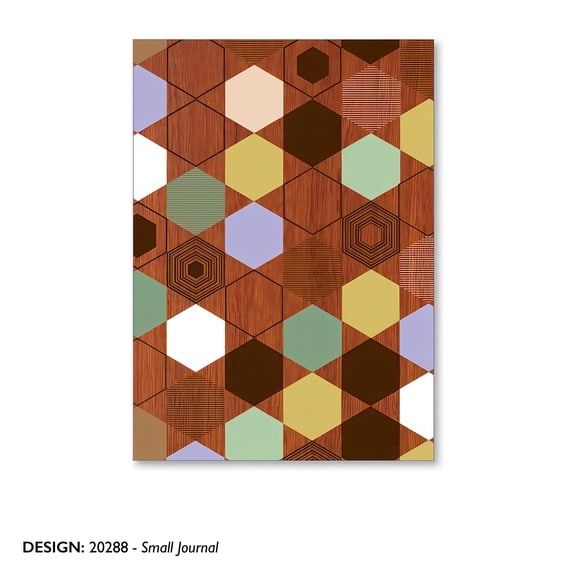 Viabella Geometric Standard Journals, Multicolor, 100 Pages, 4 Count, 4 Pack