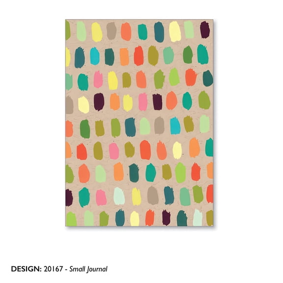 Viabella Painted Dots Kraft Pattern Standard Journals, Multicolor, 100 Pages, 4 Count, 4 Pack