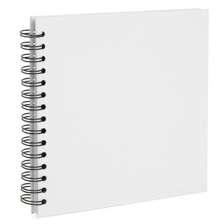 Paper Junkie 8" x 8" White Scrapbook Photo Album, Holds 40 - Pages