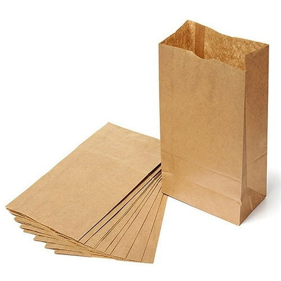 Paper Kraft Brown Paper Bag | Medium Paper Treat Bags for Candy, Crafts, Gifts and Party Favors | Bulk Paper Lunch Bags 10 Count Favors Small Gift Bread Food Bags
