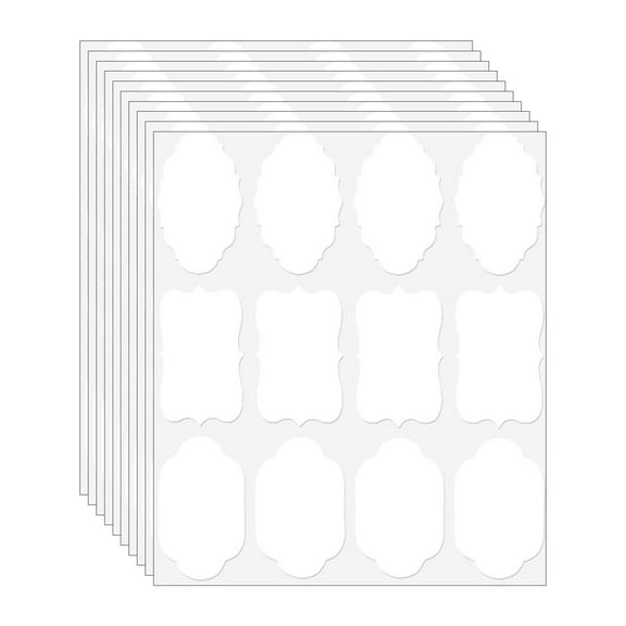 Paper Label Stickers 120PCS Fancy Shape Wrapping Labels for Homemade Items Essential Oil Bottles and Creative Gift Note