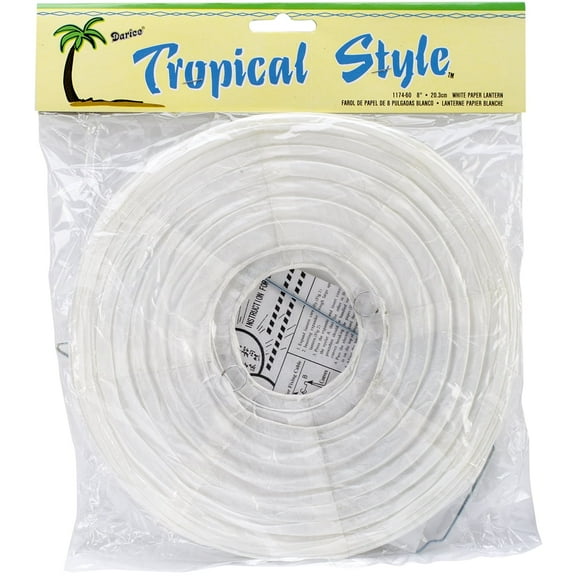 Paper Lantern 8" 1/Pkg-Tropical Style, Pk 10, Darice