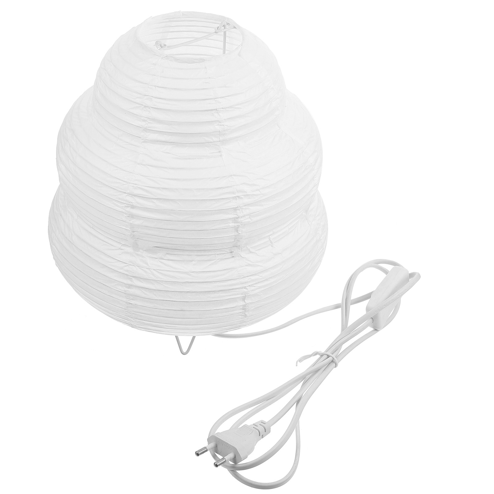 Paper Lantern Desk Lamp Table Modern Lanterns with Lights Rice Metal