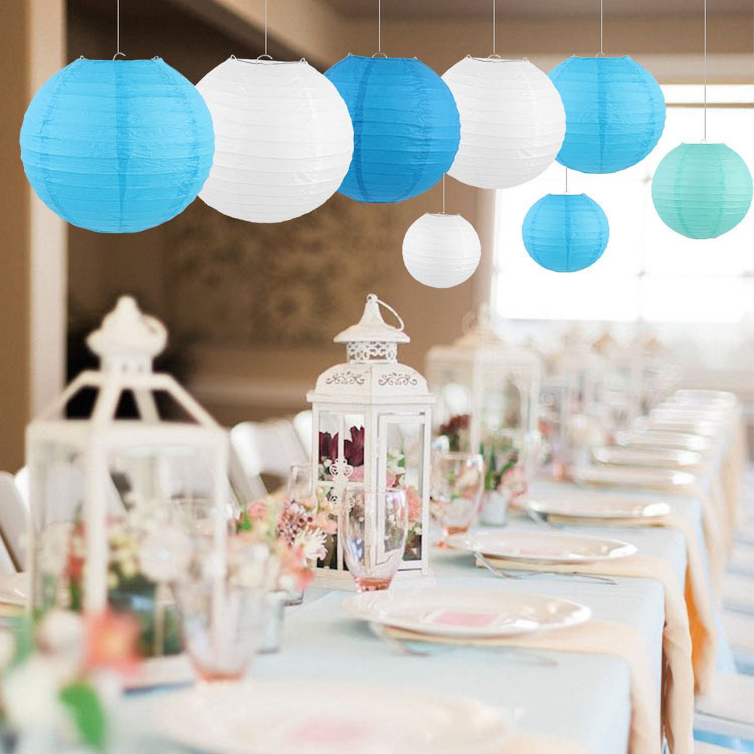Paper Lantern Mid Autumn Festival Wedding Round Colorful Decorative ...