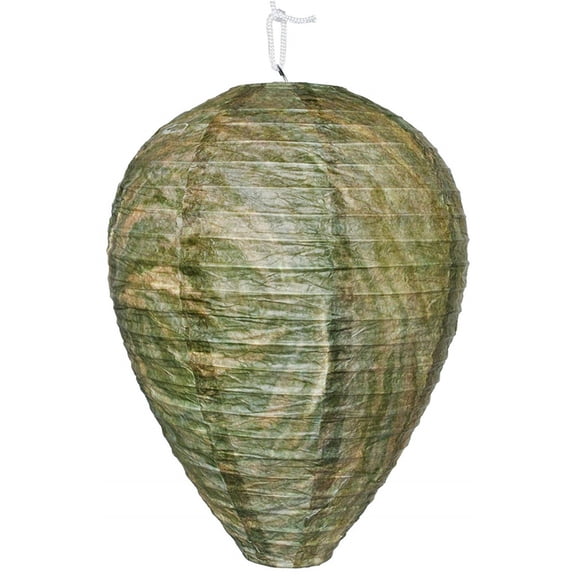 Paper Lantern Outdoor Decorative Hanging Lantern for Garden Patio Backyard Home Use Imitation Wasp Nest Shape for Insect Deterrent Purposes Foldable Lightweight Design with String Attachment