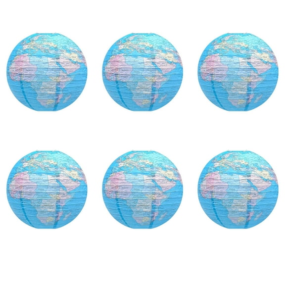 Paper Lanterns Earth Map Lamp,World Map Paper Lanterns ,Globe Lantern Decorations Party Supplies Map Paper Decortion for Kids