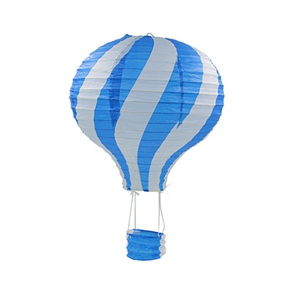 Paper Lanterns Hanging Hot Air Balloons Paper Lanterns for Party Decorations, Birthday Weddings Christmas Events, Decorative Hanging Ornament for Home Office Ceiling Decor, Blue Color Design