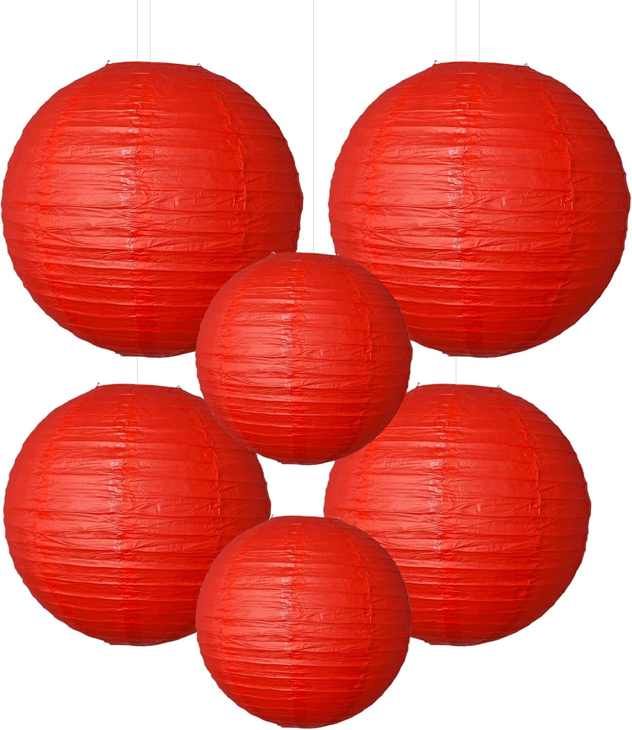 Paper Lanterns Party Decorations 6 PCS Round Hanging Lanterns Chinese  Japanese Paper Lantern Lamp for Birthday Wedding Baby Bridal Shower  Christmas Home Decor - Walmart.com, image size:1298x1500