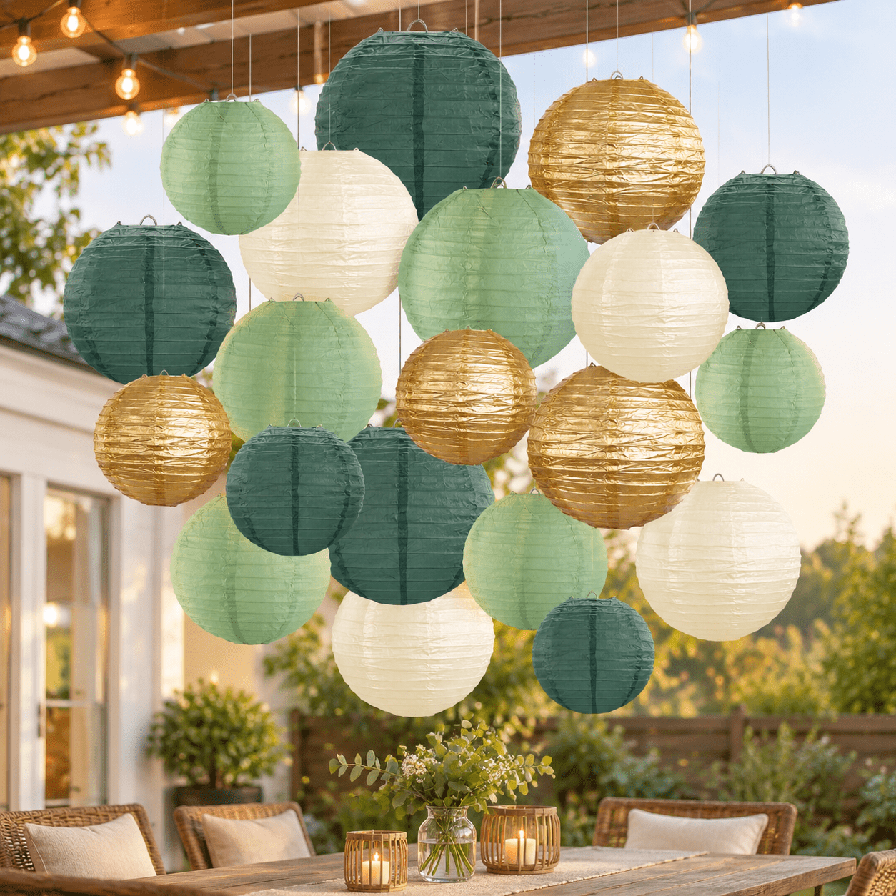 Paper Ltern Paper Lanterns Party Decorations Sgreen - Walmart.com