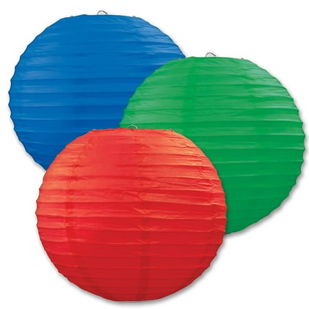 Paper Lanterns Red, Blue, Green 9.5