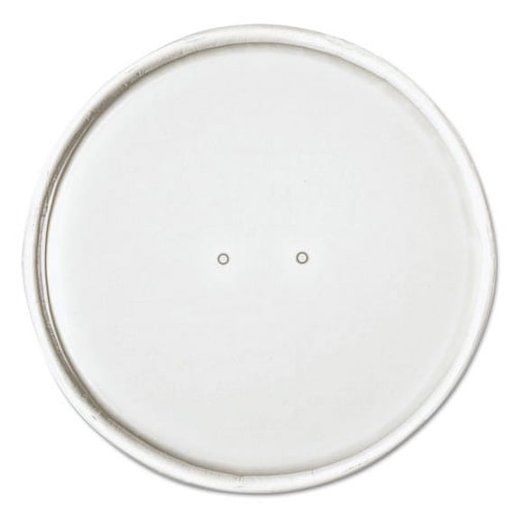 Paper Lids for Food Containers, For 16 oz Containers, Vented, 3.9" Diameter x 0.9" h, White, 25/Bag, | Bundle of 2