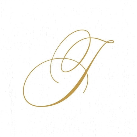 Paper Linen Airlaid Initial J White Pearl Cocktail Napkins 30pk