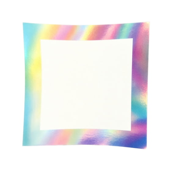 Paper Liner Holographic Rainbow Blue Purple Striped Non Stick Sheets 30 Pack Small Liner for Art Craft Baking and Party Supplies