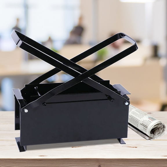 Paper Log Briquette Maker Heavy Duty Fire Brick Press Burning Fuel Recycle Tool