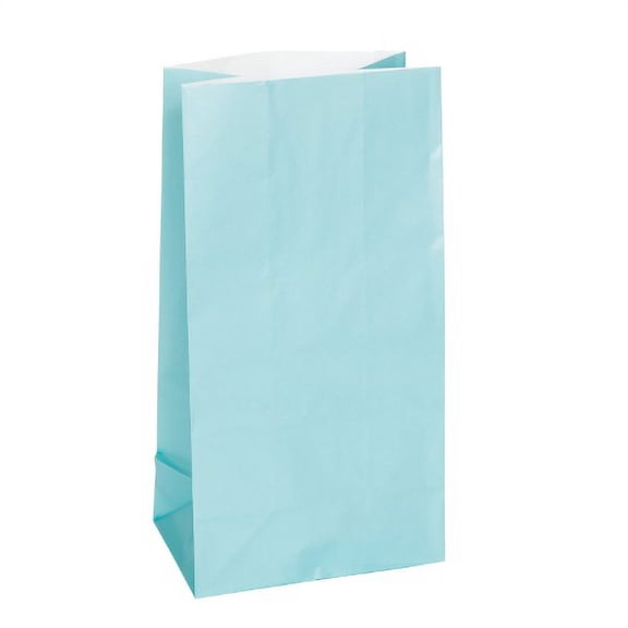 Paper Luminary & Party Bags, 10 X 5 in, Baby Blue, 12ct (Pack of 16)