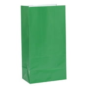 Paper Luminary & Party Bags, 10 x 5 in, Green, 12ct