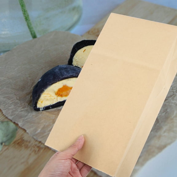 Clispeed 100Pcs Kraft Paper Lunch Bags Disposable Sandwich Bags for Takeout Packaging