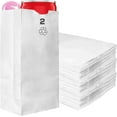 thumbnail image 1 of Paper Lunch Bags 2 Lb White Paper Bags 2LB Capacity - Kraft White Paper Bags, Bakery Bags, Candy Bags, Lunch Bags, Grocery Bags, Craft Bags - #2 Small Lunch Paper Bags by EcoQuality (1000, #2 - 2LB), 1 of 6
