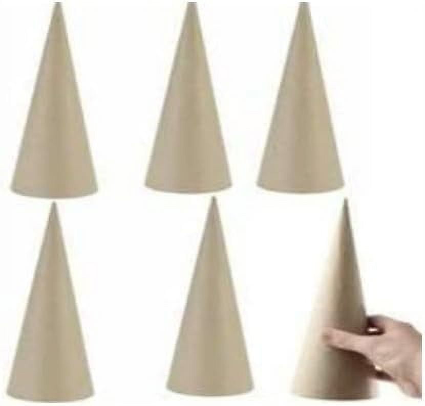 Paper Mache Cones Open Bottom Bulk Pack Of 6 Pieces For Crafting