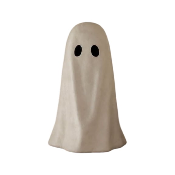 Paper Mache Ghost Decoration, Handmade Halloween Ghost Ornament For Tabletop Shelf Mantel Party And Home Spooky Decor For Home Decor