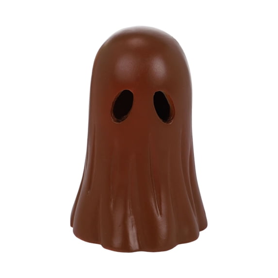 Paper Mache Ghost Halloween Decoration,DIY-Friendly Tabletop Decor,Small Little Resin Ghost Figurine,Eco-Friendly Decorative Craft for Halloween Party Favors Dollhouse Collectible(4x2.6")(Coffee)