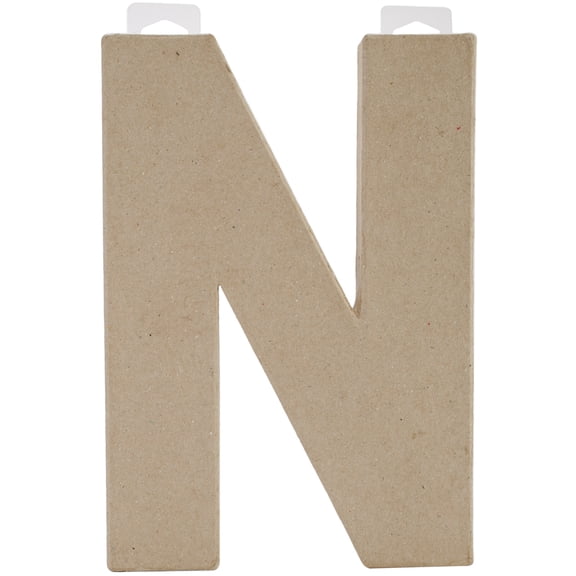 Paper Mache Letter 8"X5-1/2"-Letter N