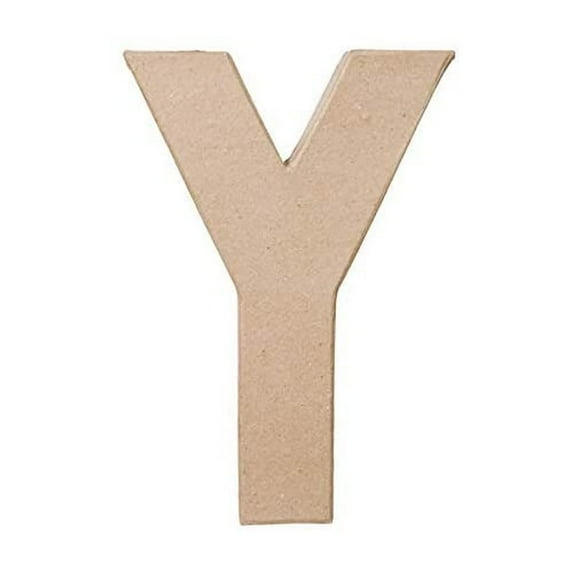 Paper Mache Letter Letter Y 8" x 5.5" Size 1 Each