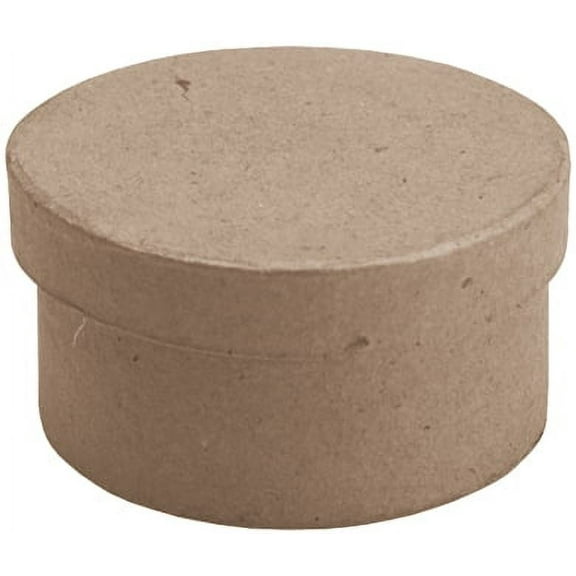 Paper Mache Mini Box - 3" x 3", Round