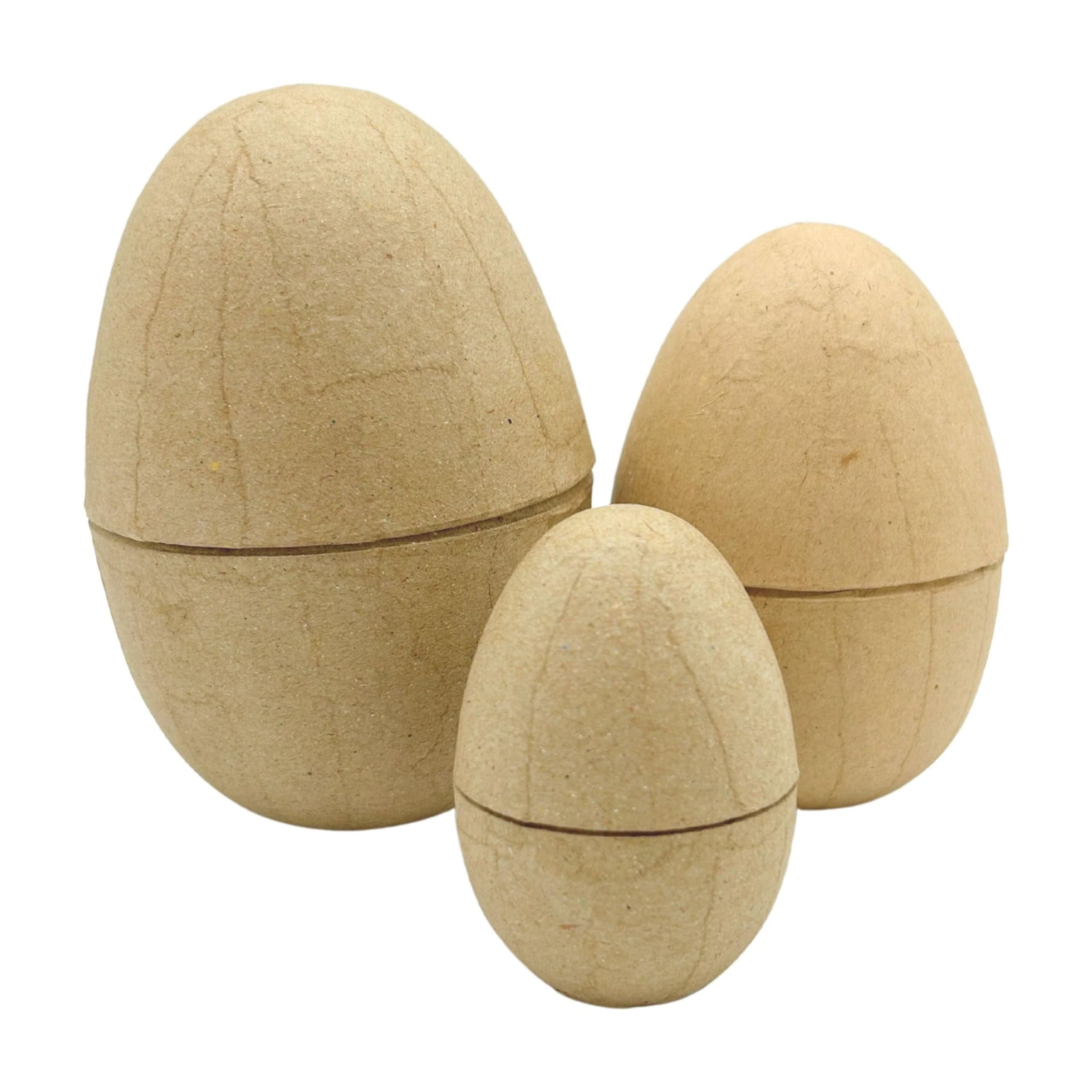 DIY Easter Decorations 15-Pack Paper Mache Easter Eggs - 3.2 Inch ...