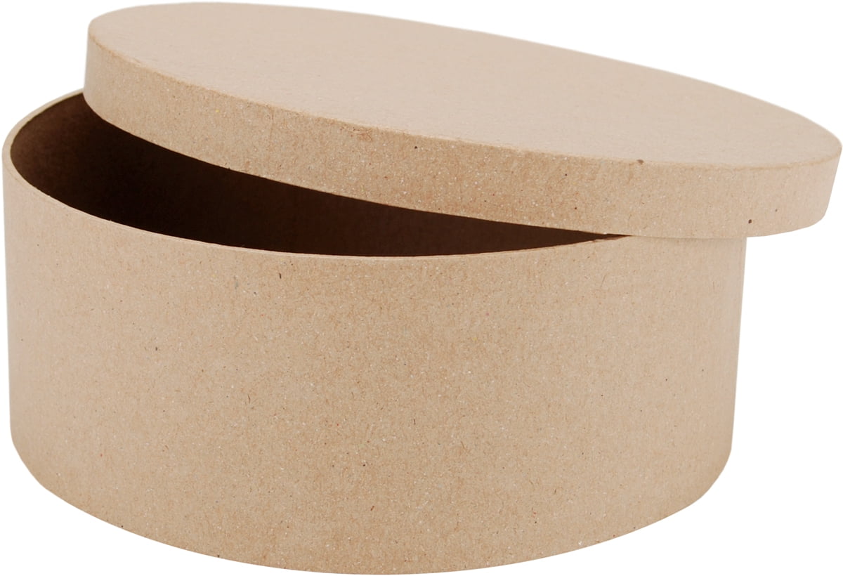 Round Paper Mache Boxes for Arts and Crafts