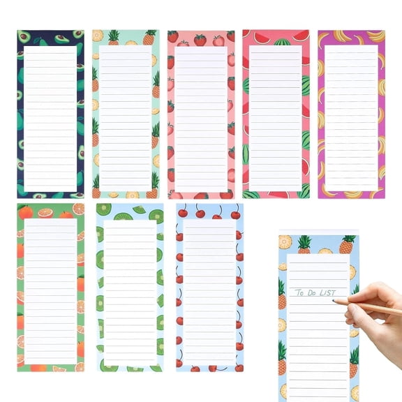Paper Magnetic Notepad, 7.5 In Shopping List Memo Pad, Full Magnet Back Shopping Lists for Grocery List, Shopping List, Office, Home, To-Do Lists & Memos