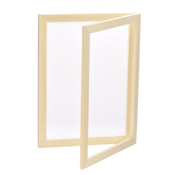 Paper Making Screen Wooden Paper Making Mould Double Layer 13.4x9.8Inch for DIY Craft