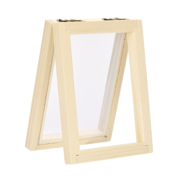 Paper Making Screen Wooden Paper Making Mould Double Layer 4.7x3.9 Inch for DIY Craft