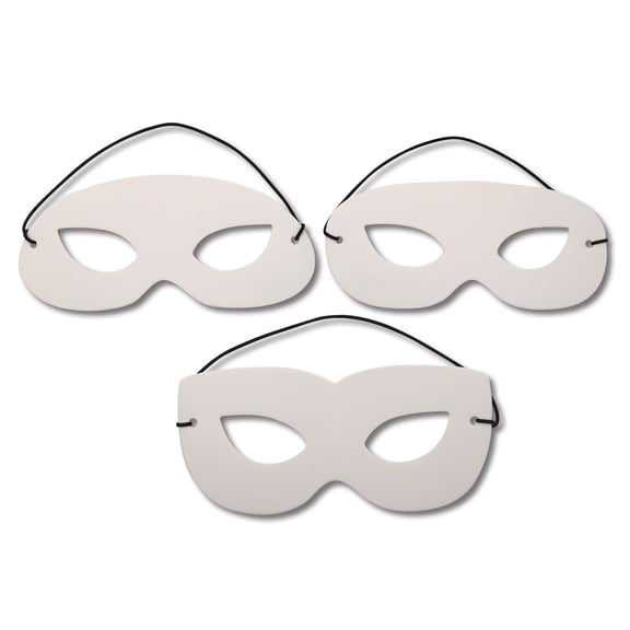 Paper Masks Kit by Creatology White Blank Masks with Elastic for Decorating - 7" x 10" - Paper Craft Kit for DIY Projects - 24 Pack