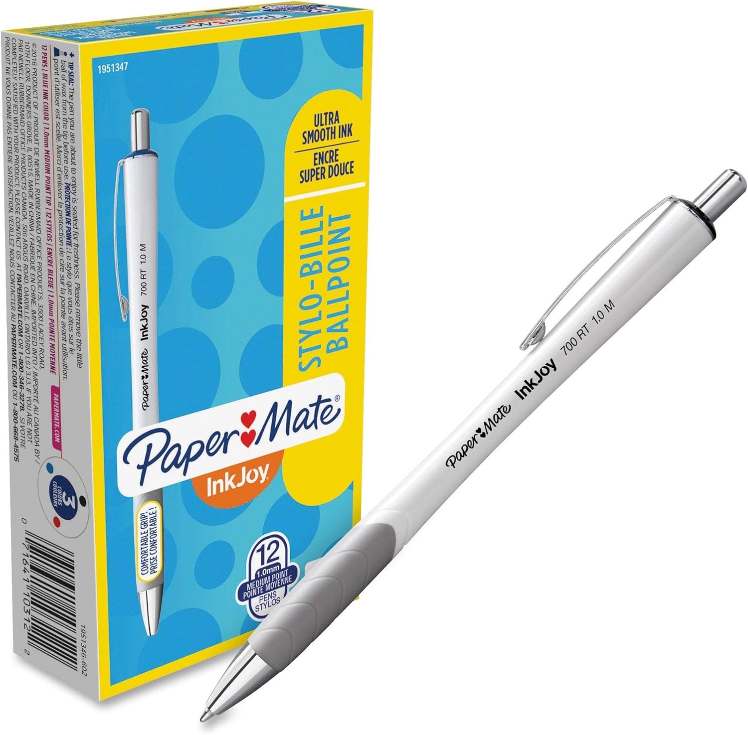 Paper Mate 1951347 InkJoy 700 RT Retractable Ballpoint Pen, 1mm, Black