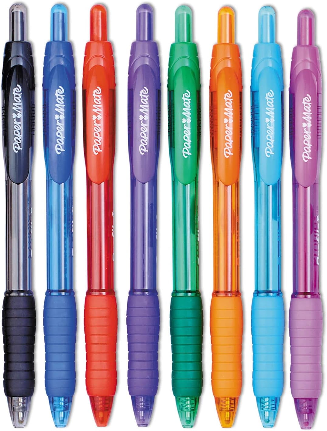 Paper Mate 1960662 Profile Ballpoint Retractable Pen, Assorted Ink