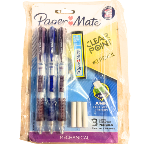 Paper Mate #2 Mechanical Pencils with Lead, 0.5mm, 3ct - Multicolor
