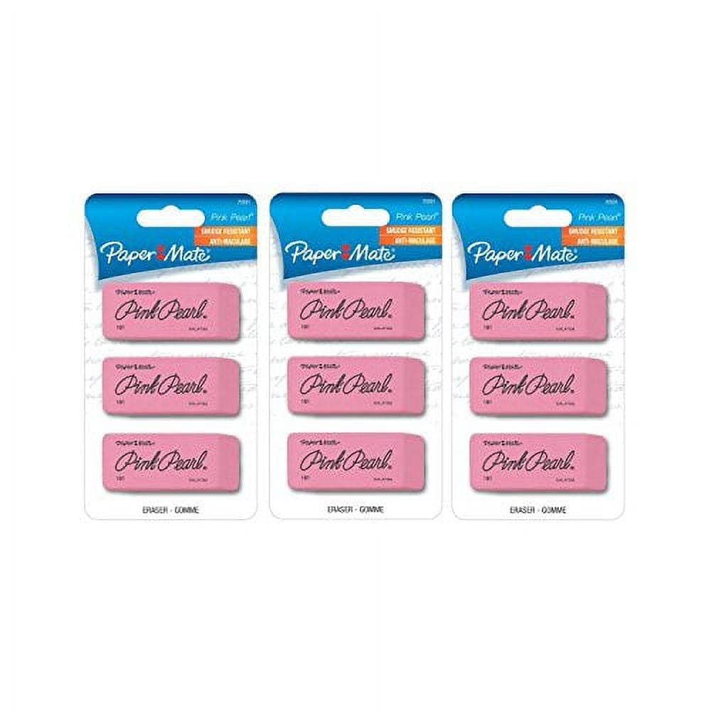 Paper Mate - 70501 Pink Pearl Premium Erasers,Large Beveled, Soft