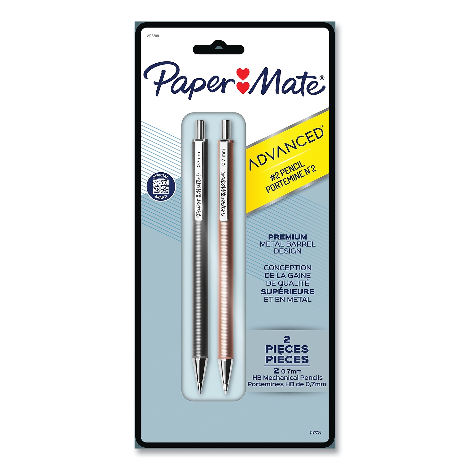 Paper Mate Advanced Mechanical Pencils 0.7 mm HB (2) Black Lead Gun